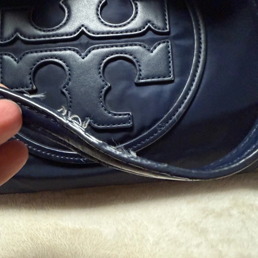 Tory Burch Navy Blue Tote - Picture 8 of 16